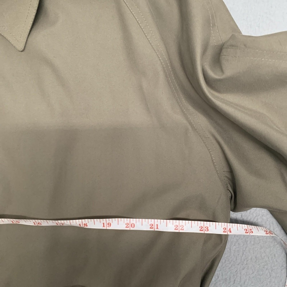Chaps Men's Classic Trench Coat Size 42L Jacket Belted Removable Liner Khaki - Picture 9 of 10
